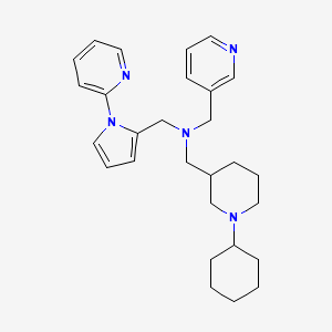 1-(1-cyclohexylpiperidin-3-yl)-N-(pyridin-3-ylmethyl)-N-[(1-pyridin-2-ylpyrrol-2-yl)methyl]methanamine