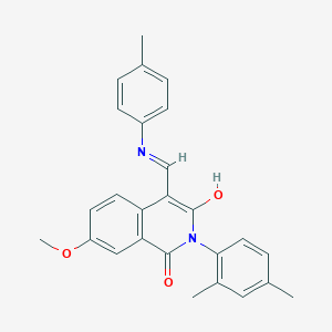 molecular formula C26H24N2O3 B399992 2-(2,4-dimethylphenyl)-7-methoxy-4-(4-toluidinomethylene)-1,3(2H,4H)-isoquinolinedione 
