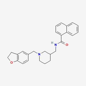 N-{[1-(2,3-dihydro-1-benzofuran-5-ylmethyl)-3-piperidinyl]methyl}-1-naphthamide