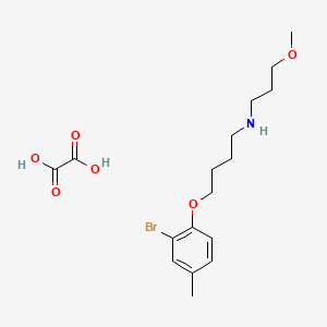 4-(2-bromo-4-methylphenoxy)-N-(3-methoxypropyl)butan-1-amine;oxalic acid