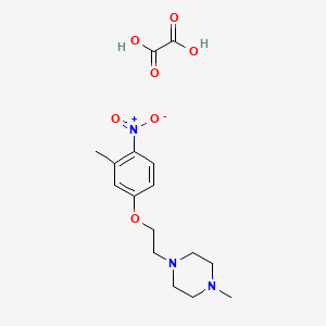 molecular formula C16H23N3O7 B3999941 1-Methyl-4-[2-(3-methyl-4-nitrophenoxy)ethyl]piperazine;oxalic acid 