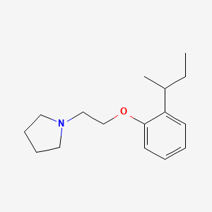 molecular formula C16H25NO B3999947 1-[2-(2-butan-2-ylphenoxy)ethyl]pyrrolidine 