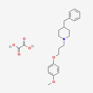 molecular formula C24H31NO6 B3999951 4-Benzyl-1-[3-(4-methoxyphenoxy)propyl]piperidine;oxalic acid 