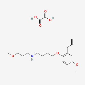 4-(4-methoxy-2-prop-2-enylphenoxy)-N-(3-methoxypropyl)butan-1-amine;oxalic acid