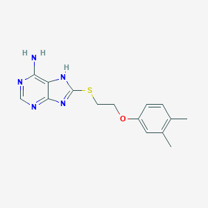 molecular formula C15H17N5OS B399996 8-{[2-(3,4-dimethylphenoxy)ethyl]sulfanyl}-9H-purin-6-ylamine 