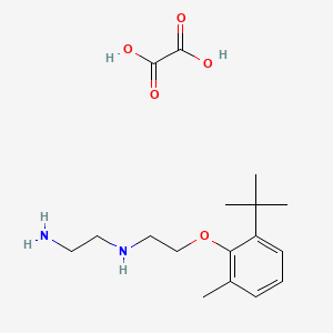 molecular formula C17H28N2O5 B3999963 N'-[2-(2-tert-butyl-6-methylphenoxy)ethyl]ethane-1,2-diamine;oxalic acid 