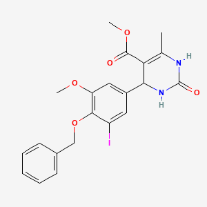 methyl 4-[4-(benzyloxy)-3-iodo-5-methoxyphenyl]-6-methyl-2-oxo-1,2,3,4-tetrahydro-5-pyrimidinecarboxylate