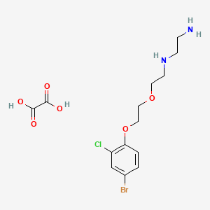 molecular formula C14H20BrClN2O6 B4000008 N'-[2-[2-(4-bromo-2-chlorophenoxy)ethoxy]ethyl]ethane-1,2-diamine;oxalic acid 