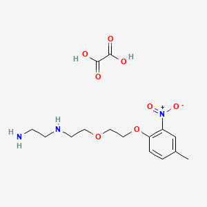 molecular formula C15H23N3O8 B4000016 N'-[2-[2-(4-methyl-2-nitrophenoxy)ethoxy]ethyl]ethane-1,2-diamine;oxalic acid 