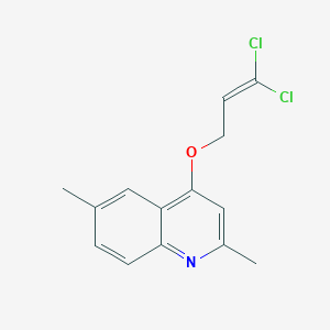 molecular formula C14H13Cl2NO B400002 4-[(3,3-Dichloro-2-propenyl)oxy]-2,6-dimethylquinoline 