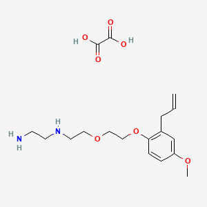 molecular formula C18H28N2O7 B4000027 N'-[2-[2-(4-methoxy-2-prop-2-enylphenoxy)ethoxy]ethyl]ethane-1,2-diamine;oxalic acid 