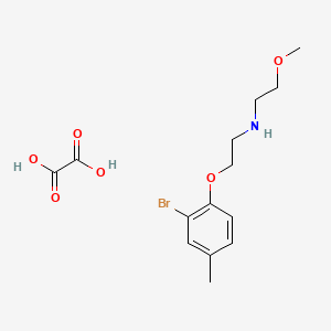 N-[2-(2-bromo-4-methylphenoxy)ethyl]-2-methoxyethanamine;oxalic acid