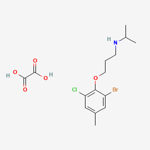 3-(2-bromo-6-chloro-4-methylphenoxy)-N-propan-2-ylpropan-1-amine;oxalic acid