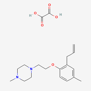 1-Methyl-4-[2-(4-methyl-2-prop-2-enylphenoxy)ethyl]piperazine;oxalic acid