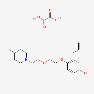 1-[2-[2-(4-Methoxy-2-prop-2-enylphenoxy)ethoxy]ethyl]-4-methylpiperidine;oxalic acid