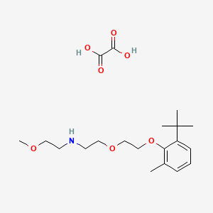 molecular formula C20H33NO7 B4000108 N-[2-[2-(2-tert-butyl-6-methylphenoxy)ethoxy]ethyl]-2-methoxyethanamine;oxalic acid 