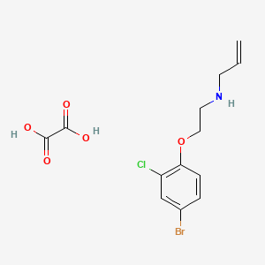 molecular formula C13H15BrClNO5 B4000109 N-[2-(4-bromo-2-chlorophenoxy)ethyl]prop-2-en-1-amine;oxalic acid 