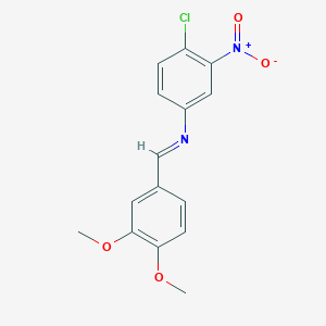 molecular formula C15H13ClN2O4 B400014 4-chloro-N-(3,4-dimethoxybenzylidene)-3-nitroaniline 