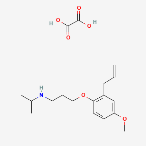 3-(4-methoxy-2-prop-2-enylphenoxy)-N-propan-2-ylpropan-1-amine;oxalic acid