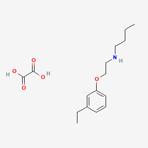 molecular formula C16H25NO5 B4000156 N-[2-(3-ethylphenoxy)ethyl]butan-1-amine;oxalic acid 