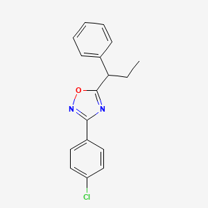 3-(4-chlorophenyl)-5-(1-phenylpropyl)-1,2,4-oxadiazole