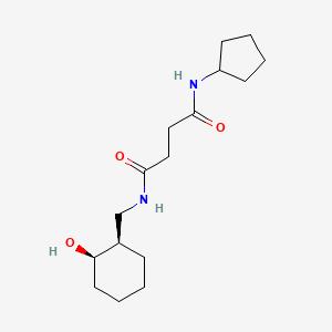 molecular formula C16H28N2O3 B4000164 N-cyclopentyl-N'-{[(1R*,2R*)-2-hydroxycyclohexyl]methyl}succinamide 