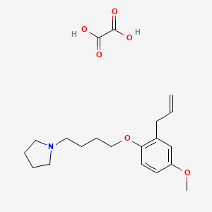 molecular formula C20H29NO6 B4000191 1-[4-(4-Methoxy-2-prop-2-enylphenoxy)butyl]pyrrolidine;oxalic acid 