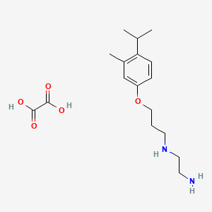 molecular formula C17H28N2O5 B4000202 N'-[3-(3-methyl-4-propan-2-ylphenoxy)propyl]ethane-1,2-diamine;oxalic acid 