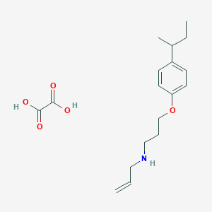 molecular formula C18H27NO5 B4000208 3-(4-butan-2-ylphenoxy)-N-prop-2-enylpropan-1-amine;oxalic acid 