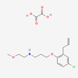 3-(4-chloro-2-prop-2-enylphenoxy)-N-(2-methoxyethyl)propan-1-amine;oxalic acid