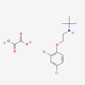 N-[2-(2-bromo-4-chlorophenoxy)ethyl]-2-methylpropan-2-amine;oxalic acid