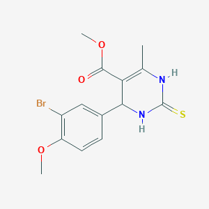 Methyl 6-(3-bromo-4-methoxyphenyl)-4-methyl-2-sulfanyl-1,6-dihydropyrimidine-5-carboxylate