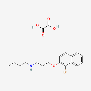 N-[3-(1-bromonaphthalen-2-yl)oxypropyl]butan-1-amine;oxalic acid