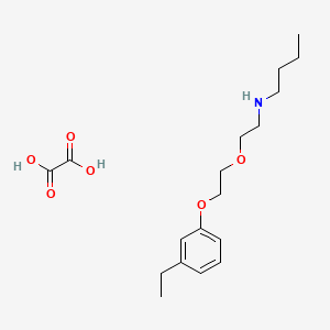 N-[2-[2-(3-ethylphenoxy)ethoxy]ethyl]butan-1-amine;oxalic acid