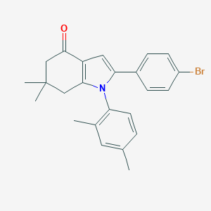 molecular formula C24H24BrNO B400025 2-(4-bromophenyl)-1-(2,4-dimethylphenyl)-6,6-dimethyl-1,5,6,7-tetrahydro-4H-indol-4-one 