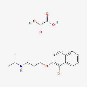 3-(1-bromonaphthalen-2-yl)oxy-N-propan-2-ylpropan-1-amine;oxalic acid