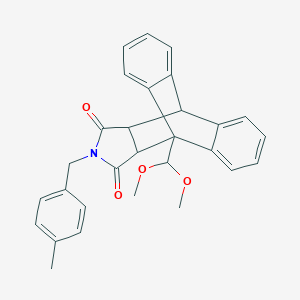 1-(Dimethoxymethyl)-17-[(4-methylphenyl)methyl]-17-azapentacyclo[6.6.5.02,7.09,14.015,19]nonadeca-2,4,6,9,11,13-hexaene-16,18-dione
