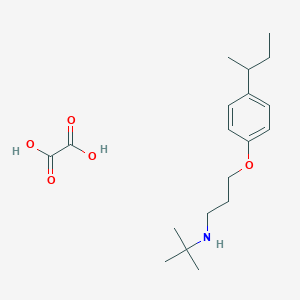 N-[3-(4-butan-2-ylphenoxy)propyl]-2-methylpropan-2-amine;oxalic acid