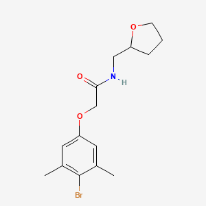 2-(4-bromo-3,5-dimethylphenoxy)-N-(tetrahydrofuran-2-ylmethyl)acetamide