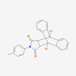 molecular formula C25H17Br2NO2 B400027 1,8-Dibromo-17-(4-methylphenyl)-17-azapentacyclo[6.6.5.0~2,7~.0~9,14~.0~15,19~]nonadeca-2,4,6,9,11,13-hexaene-16,18-dione (non-preferred name) 