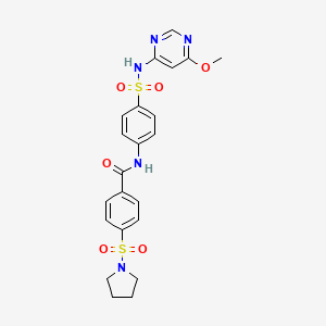 N-(4-{[(6-methoxy-4-pyrimidinyl)amino]sulfonyl}phenyl)-4-(1-pyrrolidinylsulfonyl)benzamide