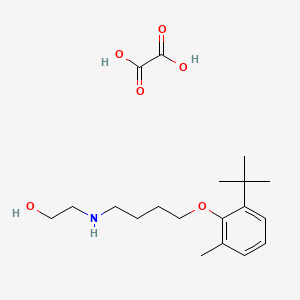 2-[4-(2-Tert-butyl-6-methylphenoxy)butylamino]ethanol;oxalic acid