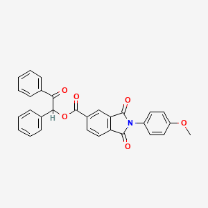 2-oxo-1,2-diphenylethyl 2-(4-methoxyphenyl)-1,3-dioxo-5-isoindolinecarboxylate