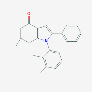 molecular formula C24H25NO B400034 1-(2,3-dimethylphenyl)-6,6-dimethyl-2-phenyl-1,5,6,7-tetrahydro-4H-indol-4-one 
