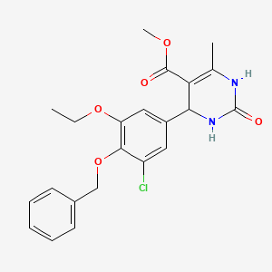 methyl 4-(3-chloro-5-ethoxy-4-phenylmethoxyphenyl)-6-methyl-2-oxo-3,4-dihydro-1H-pyrimidine-5-carboxylate