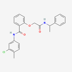 N-(3-chloro-4-methylphenyl)-2-{2-oxo-2-[(1-phenylethyl)amino]ethoxy}benzamide