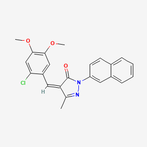 4-(2-chloro-4,5-dimethoxybenzylidene)-5-methyl-2-(2-naphthyl)-2,4-dihydro-3H-pyrazol-3-one