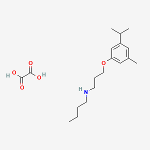 N-[3-(3-methyl-5-propan-2-ylphenoxy)propyl]butan-1-amine;oxalic acid