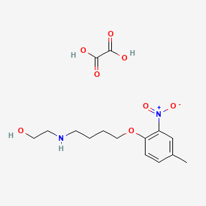 2-[4-(4-Methyl-2-nitrophenoxy)butylamino]ethanol;oxalic acid