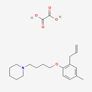 molecular formula C21H31NO5 B4000418 1-[4-(4-Methyl-2-prop-2-enylphenoxy)butyl]piperidine;oxalic acid 